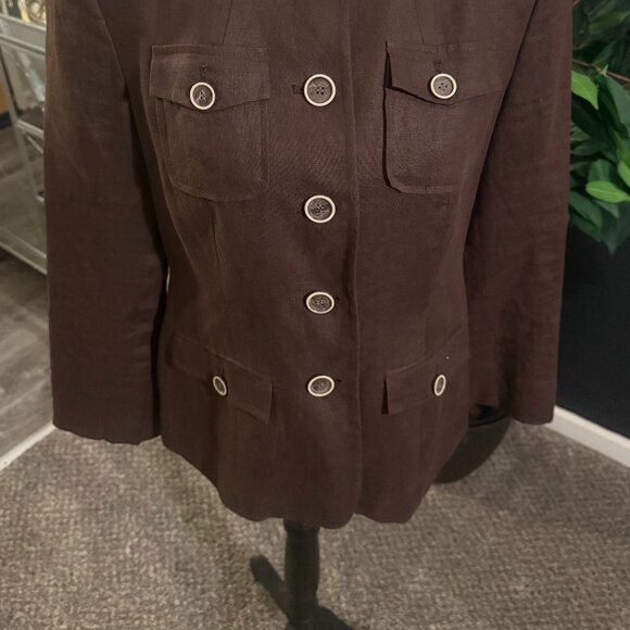 Style & Co. Women's Brown Button Down Jacket - Picture 2 of 6